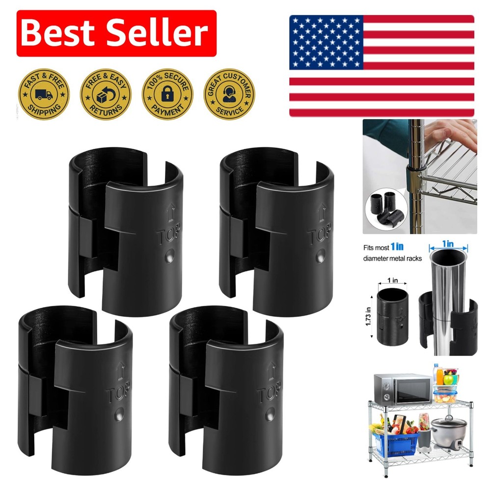 8 Pcs Wire Shelf Lock Clips - Durable 1" Post Replacement for Shelving Systems