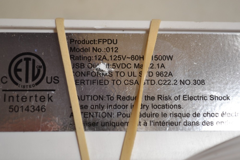 Furniture Power Distribution Unit Model: 012 (White)