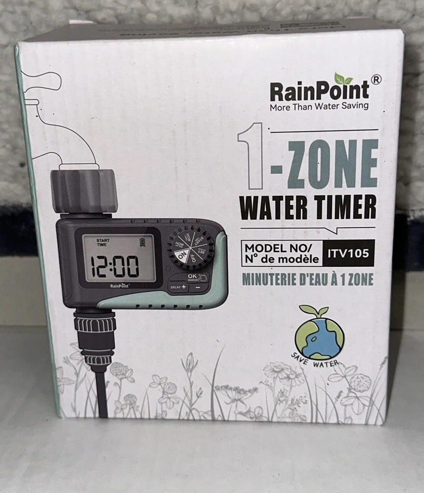 RainPoint Programmable 1-Zone Water Timer - Model Number ITV105