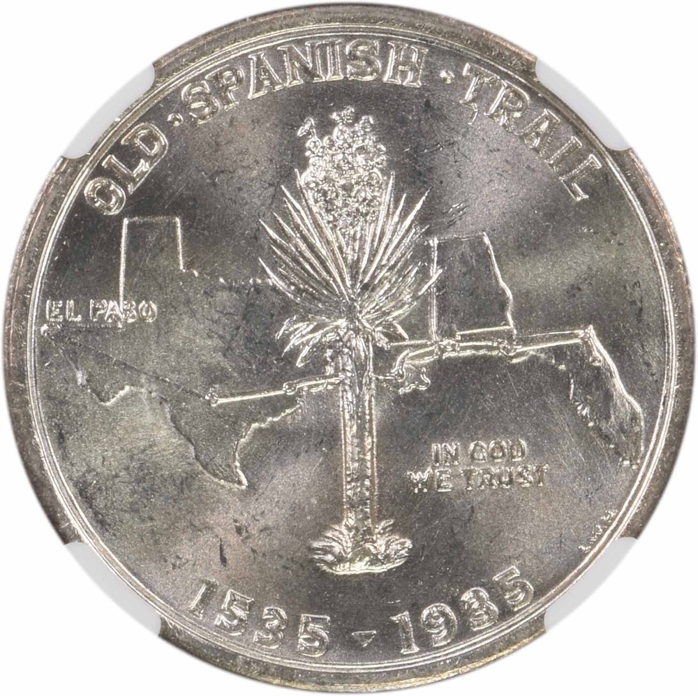 Spanish Trail Commemorative Half Dollar 1935 MS65 NGC