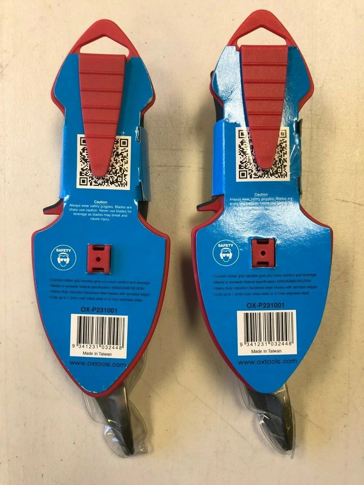 OX Tools Pro Heavy Duty Left Handed Aviation Snips - 2 Pack
