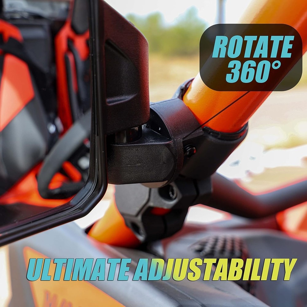 Chupacabra Offroad UTV Side Mirror Kit (2 Pack) Fits 1.6"- 2" Round Roll Cage