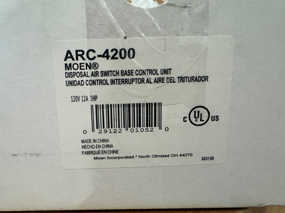 Moen ARC-4200 Garbage Disposal Air Switch Controller Base Single Outlet Only