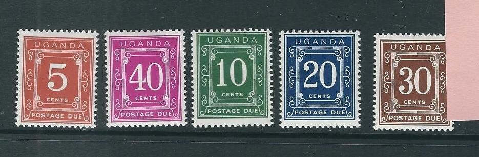 Uganda SC # J1a-j5a  Postage Due  MNH