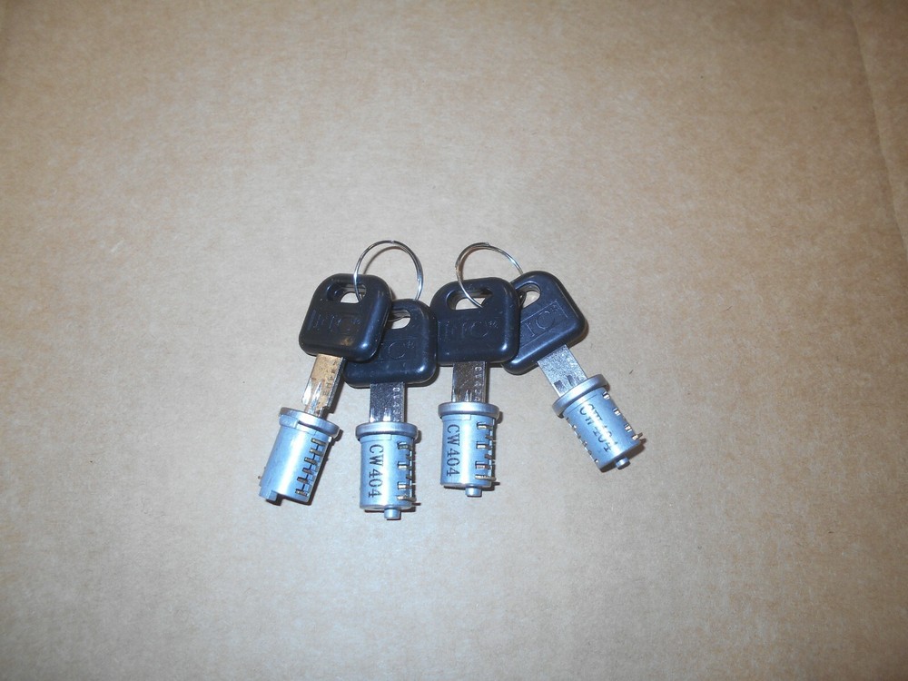 *SET OF TWO FIC REPLACEMENT DUAL CYLINDERS WITH KEYS CW404 RV LOCK