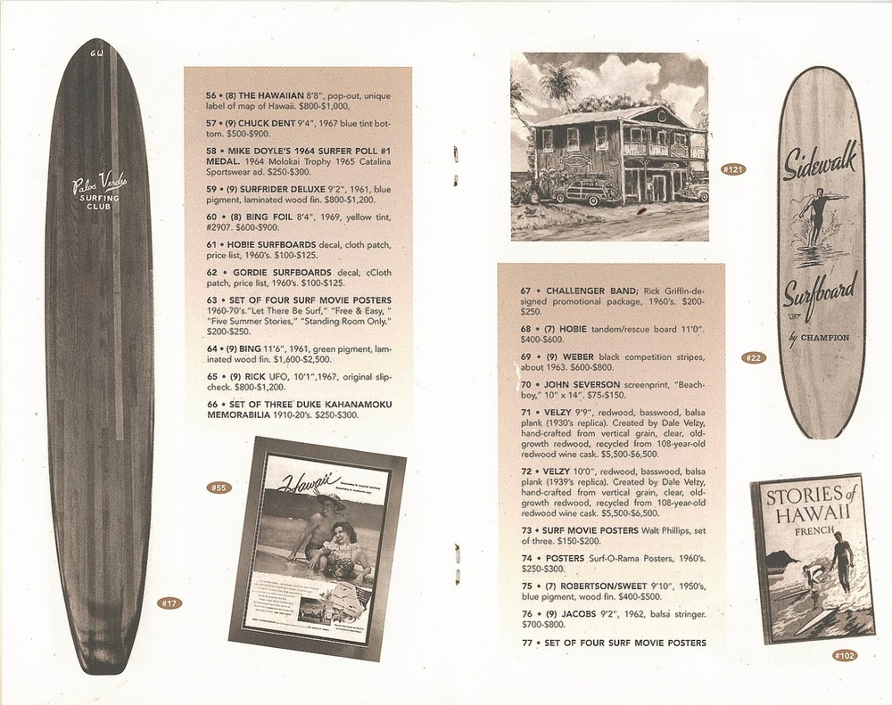 The Pacific Coast Vintage Surf Auction Program-1998