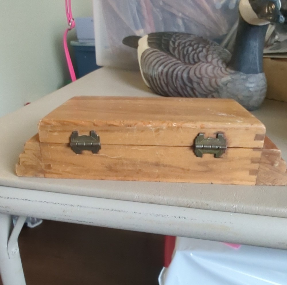 Handmade Wooden Rectangular Storage Box with Lid, Latch & Hinges for Any Room