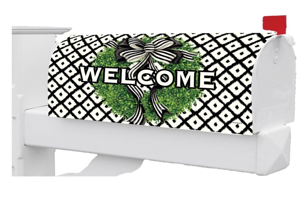 Sophisticated Stripe Mailbox Cover