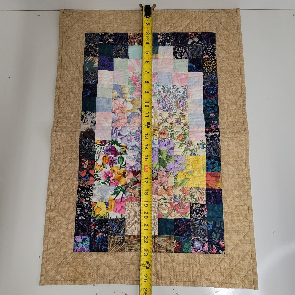 Handcrafted Quilted Table Runner Topper Floral Patchwork Spring Summer 1996
