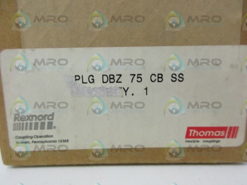REXNORD PLGDBZ75CBSS COUPLING NSMP