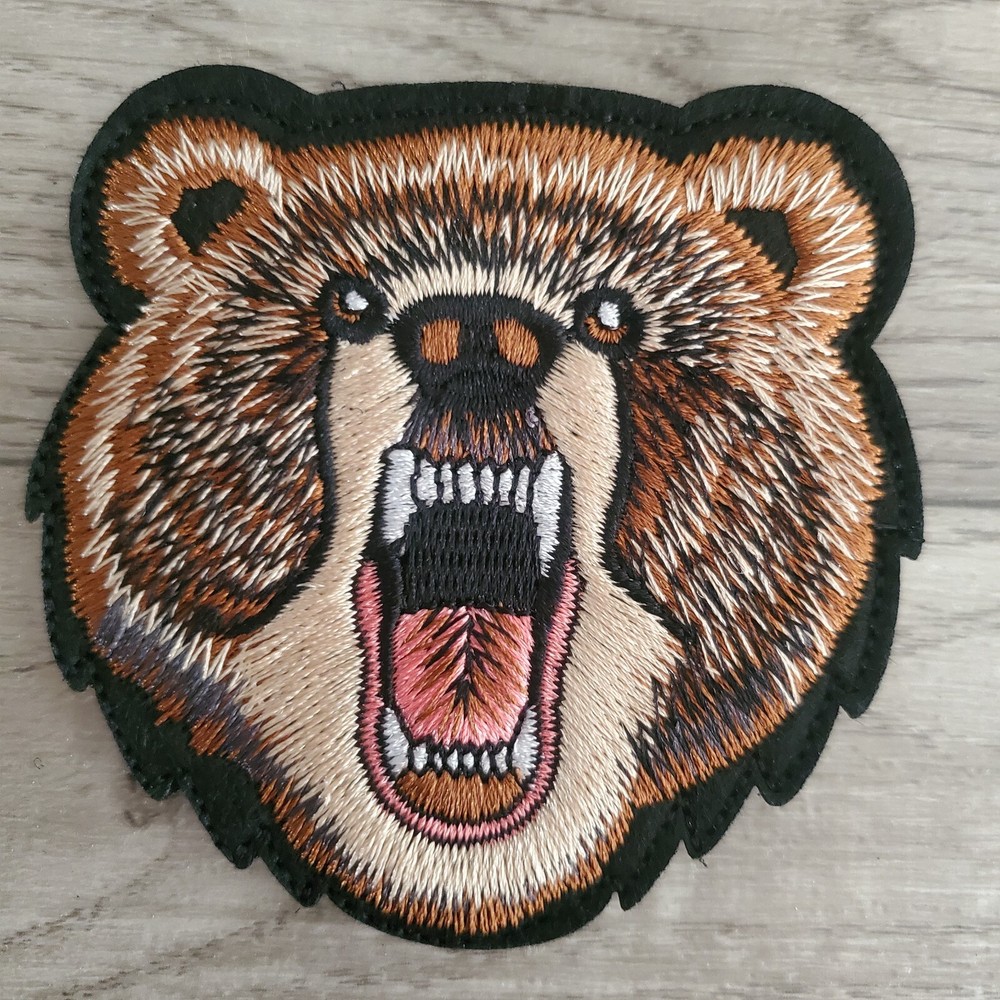 TACTICAL BEAR Embroidered Tactical Morale Patch Hook and Loop