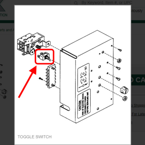 TOGGLE SWITCH #1011337-63