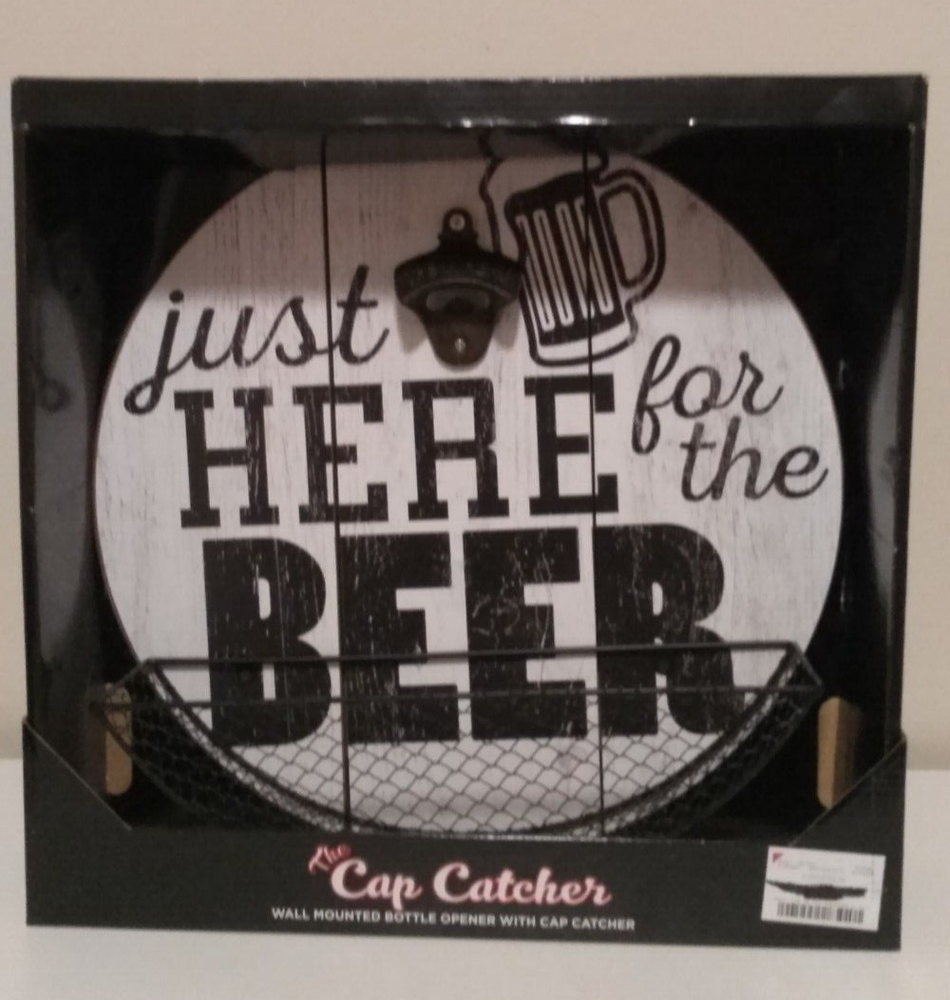 The Cap Catcher Wall Mounted Bottle Opener With Cap Catcher