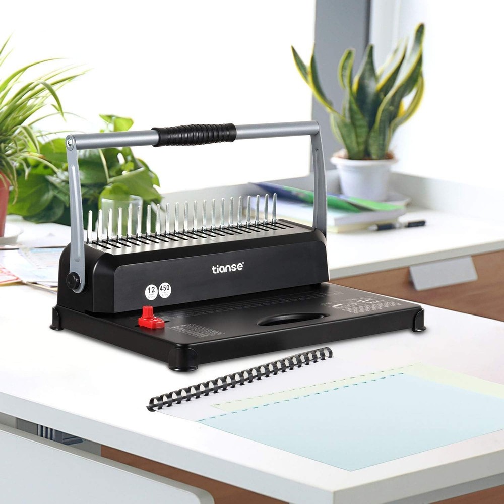 Heavy-Duty Binding Machine: Binds 450 Sheets with Customizable Margin Settings