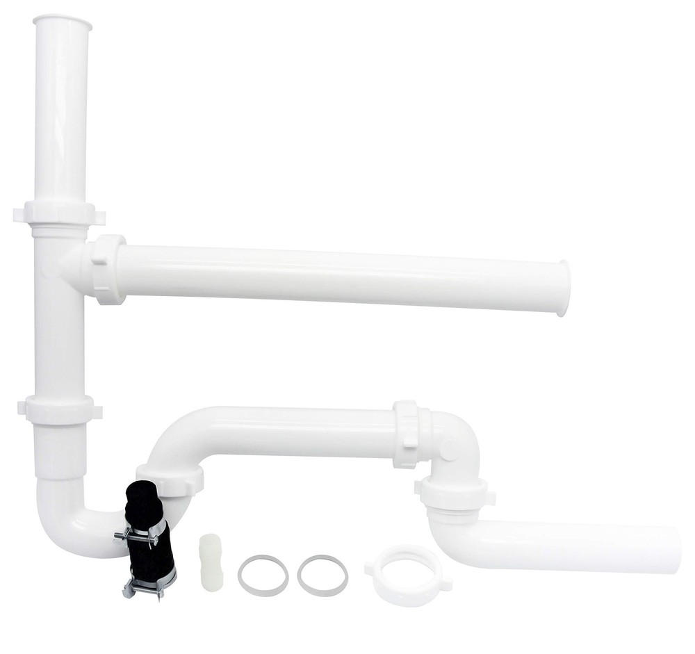 White Universal Kitchen Sink Garbage Disposal Installation Kit Assembly