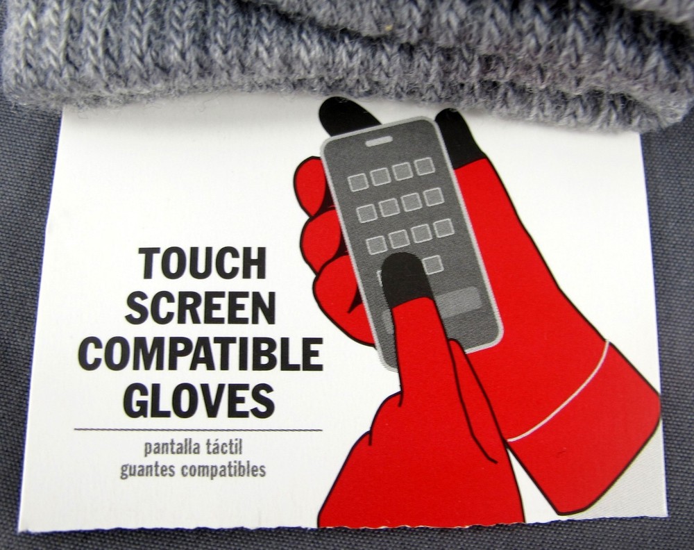 3 Pair Solid Long Touch Screen Compatible Gloves - Medium Grey Heather - 1 Size