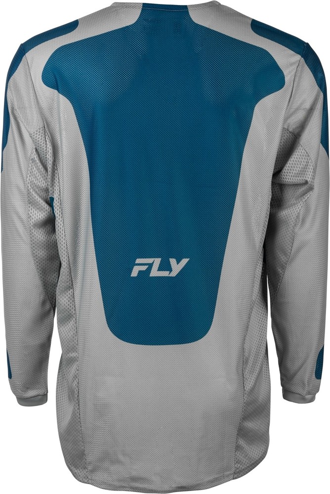 Fly Racing Kinetic Mesh Sym Jersey Grey/Blue Medium 379-312M
