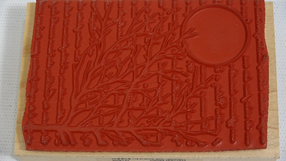 Memory Box Harvest Moon Halloween Mounted Rubber Stamp G1804
