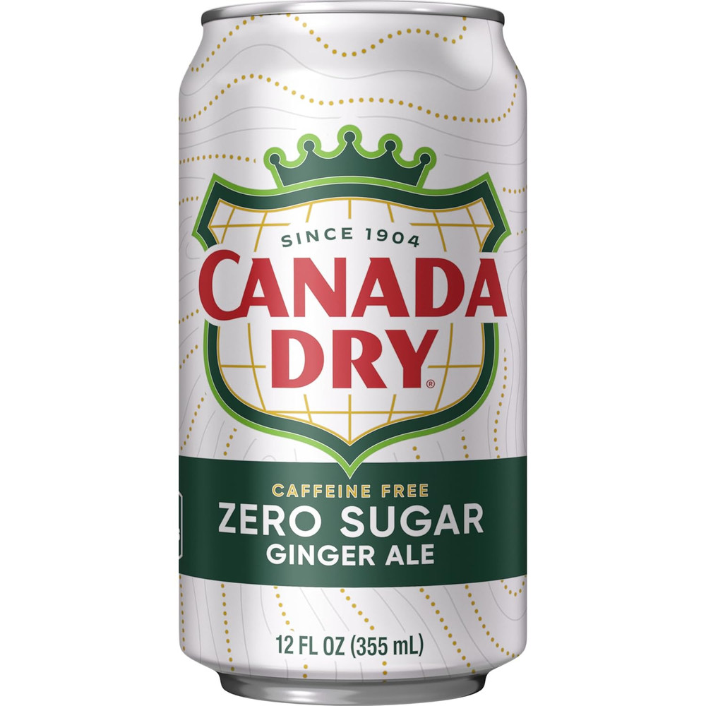 Canada Dry Zero Sugar Ginger Ale Soda, 12 Fl Oz Cans, 12 Pack