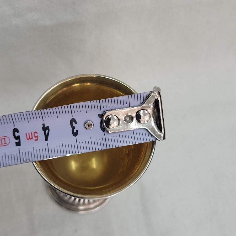 Sterling silver bee web Schnapps cup handmade in Israel