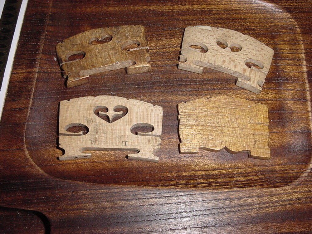 FOUR  UNUSUAL  VINTAGE  VIOLIN BRIDGE S  4/4