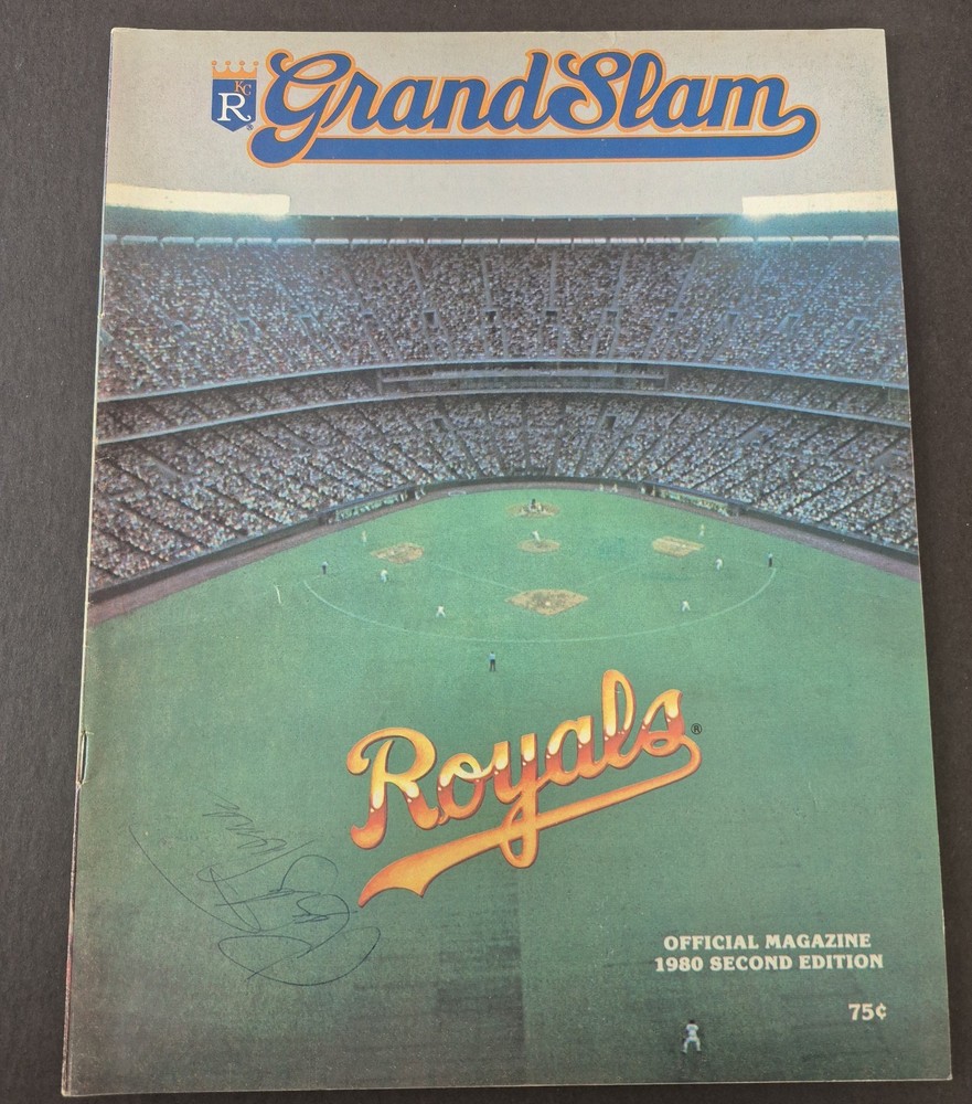 Royals Vs Red Sox 1980  Grand Slam Program With Rusty Torrez Autograph