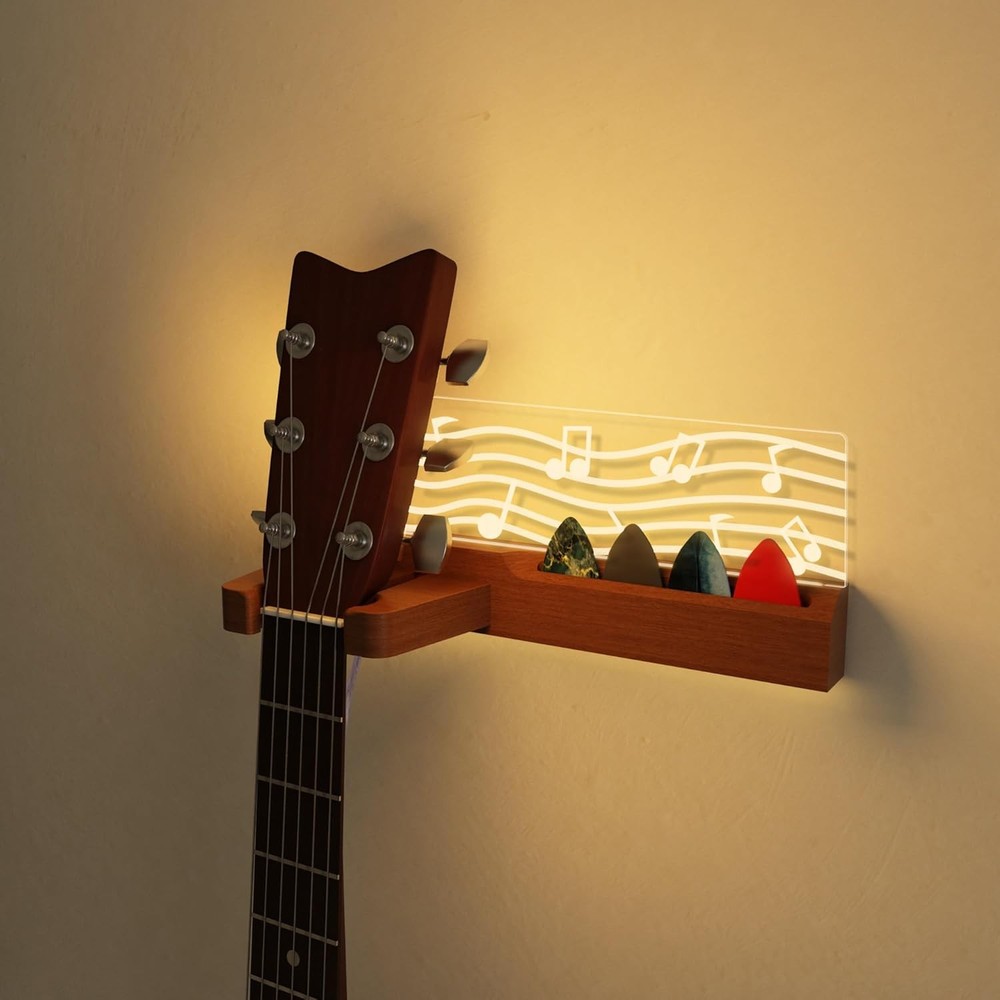 Guitar Wall Mount Stand with LED Lights!