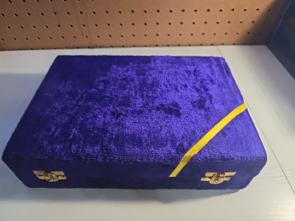 Solid BRASS TEA SET W/Velvet Box, New Vintage!