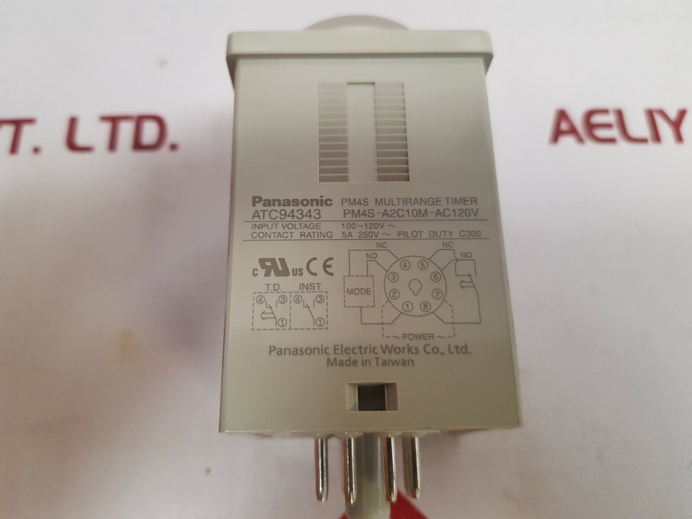Panasonic pm4s-a2c10m-ac120v multirange timer pm4s