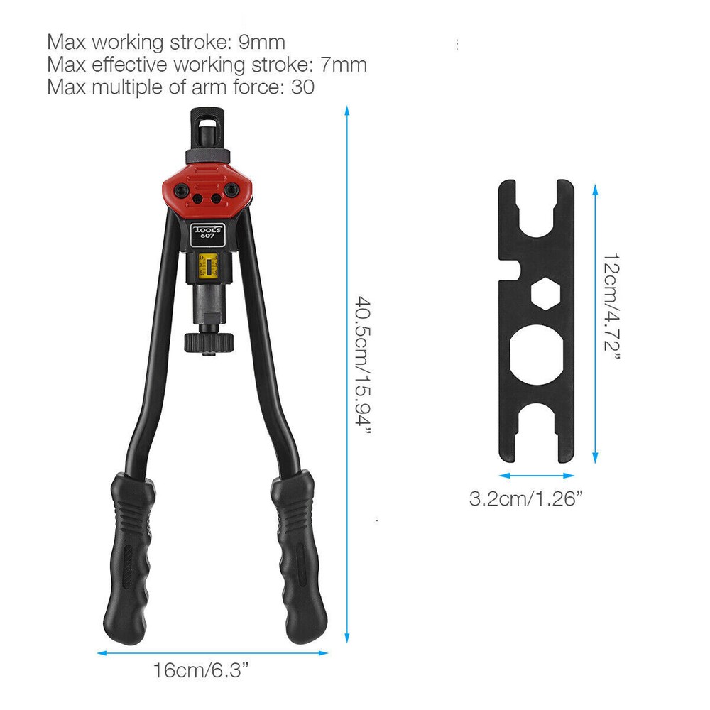 16" Rivet Nut Gun Rivnut Tool Nut Setter Setting Nutsert Tool SAE&Metric Riveter