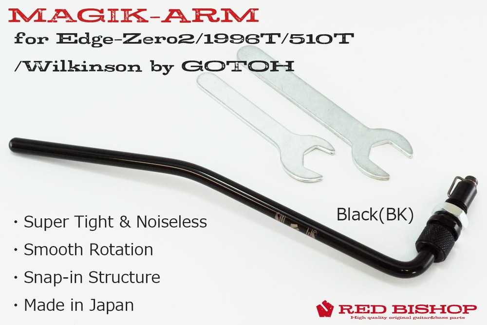 RED BISHOP MAGIK-ARM for Edge-Zero2, GOTOH, Wilkinson, Black, BK