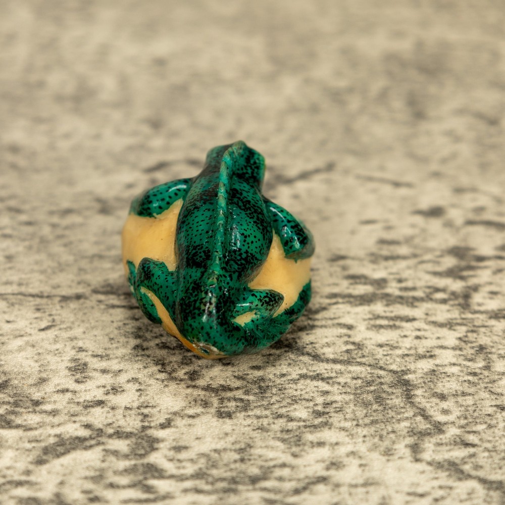 Green Iguana Lizard Tagua Nut Carving
