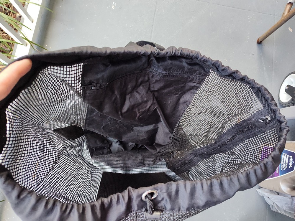 Armor Heavy Nylon Mesh Backpack Bag Black