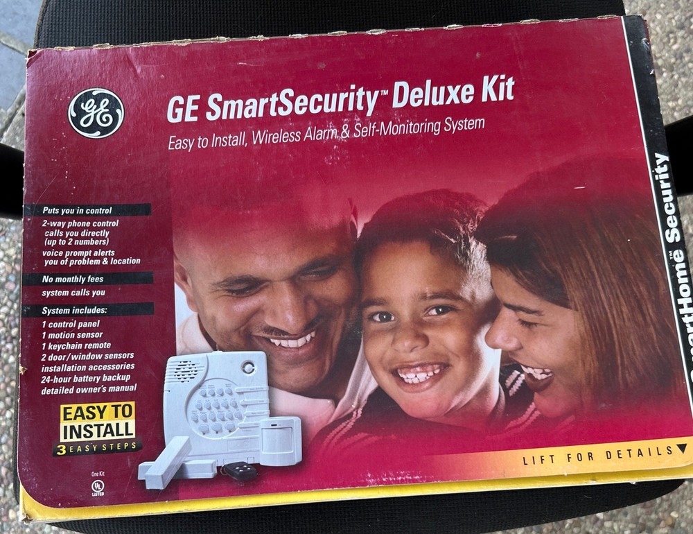 NIB GE Smart Security Deluxe Kit NOS SmartHome New Panel Sensors Remote