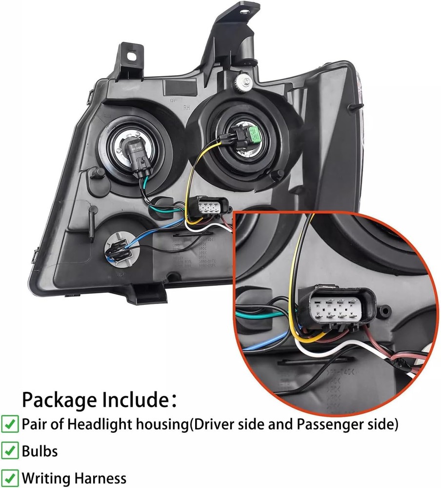 Chevy Tahoe Headlights Chrome Pair
