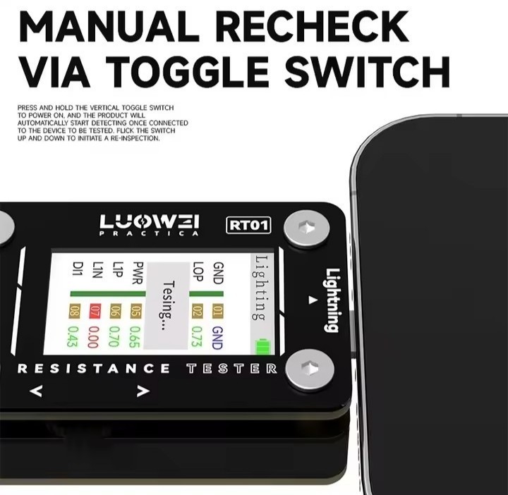 LUOWEI LW-RT01 Tail Insert Tester Mobile Phone Type-C Lighting Dock Tool