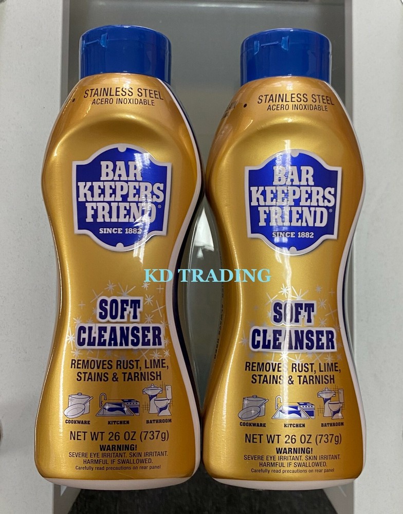 (2-Pack) BAR KEEPERS FRIEND Rust Lime Stains Tile Copper Ceramic SOFT CLEANSER