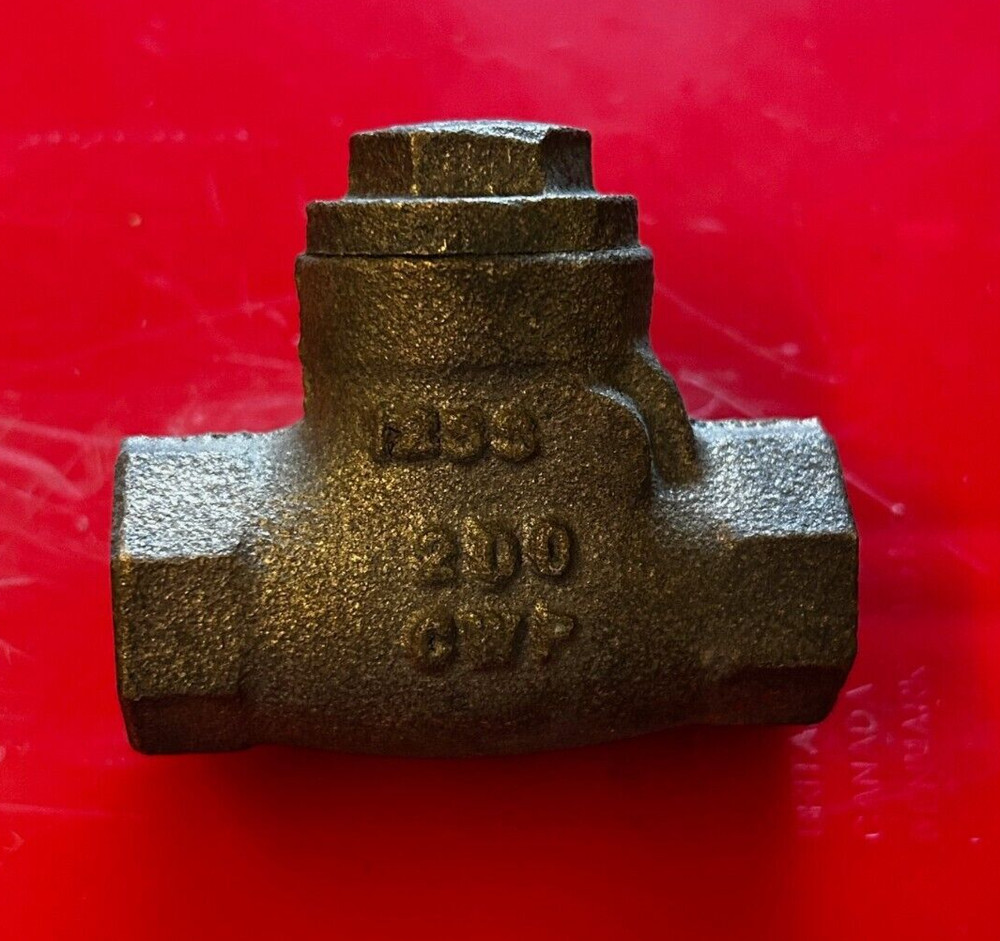 S 1/4" Brass Check Valve Threaded 125 S 200 CWP