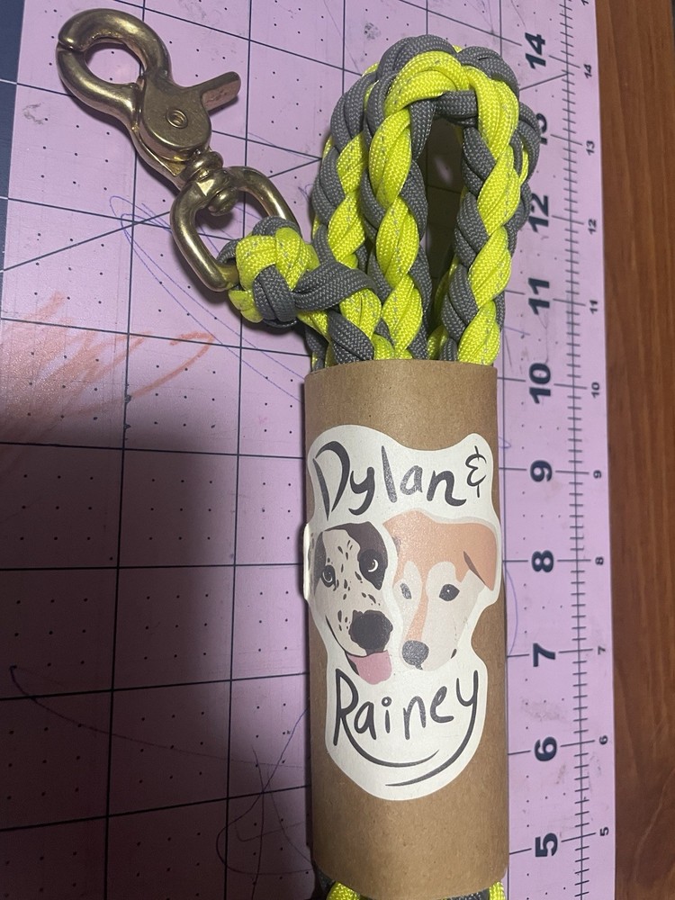 Dylan & Rainey 4 In Reflective Dog Leash with Snap Hook