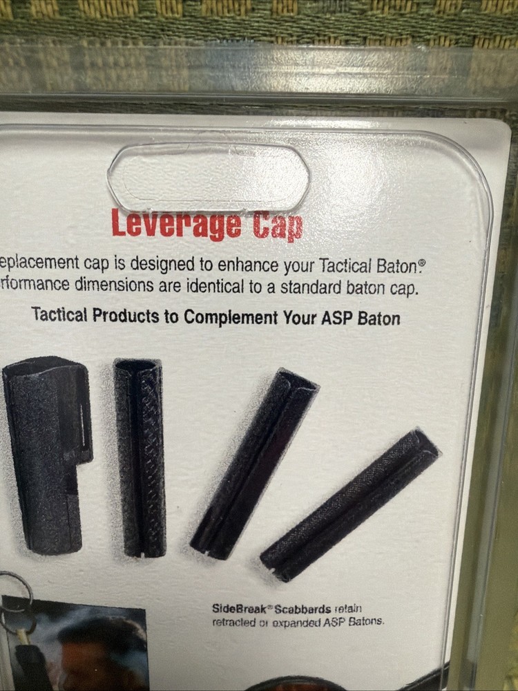ASP Black Textured Leverage Grip Enhancer End Cap Fits All ASP Batons - Mod 2921