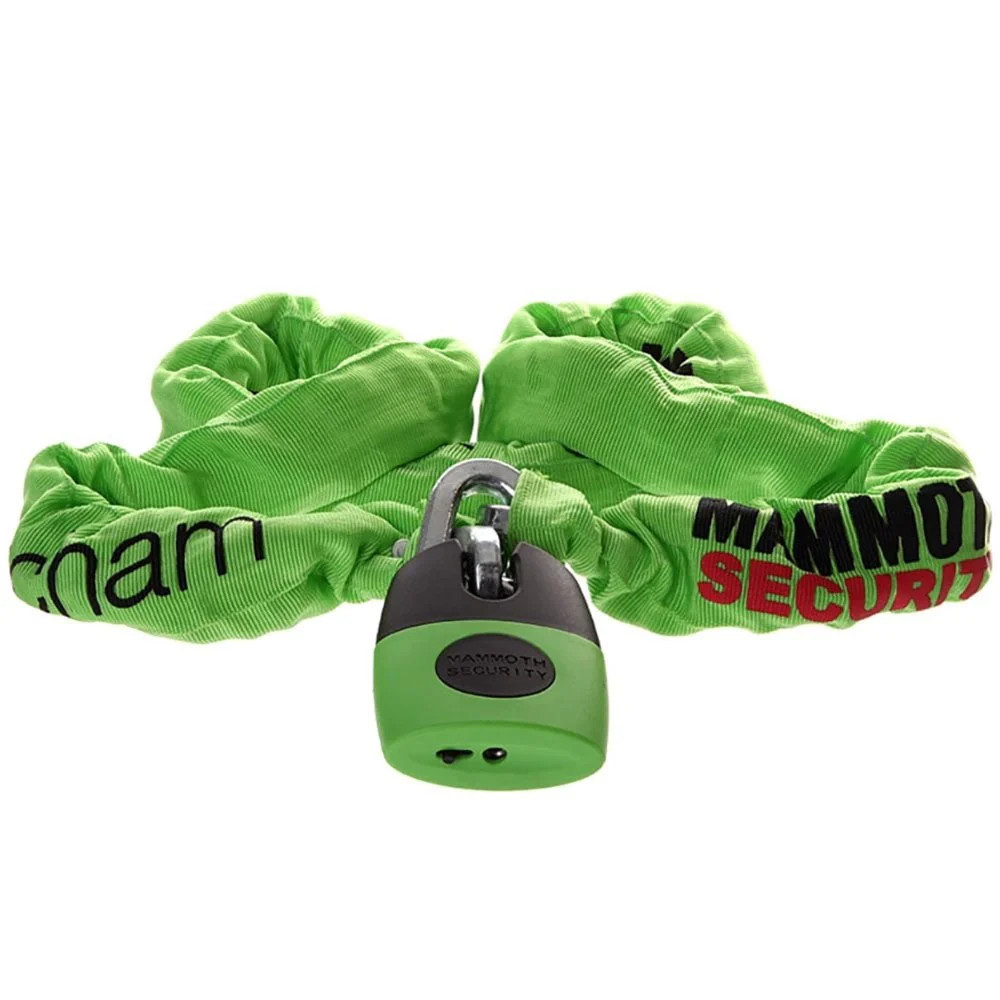 Mammoth (Security) Lock & Chain - 12mm Square Link - 1.8m (Thatcham)