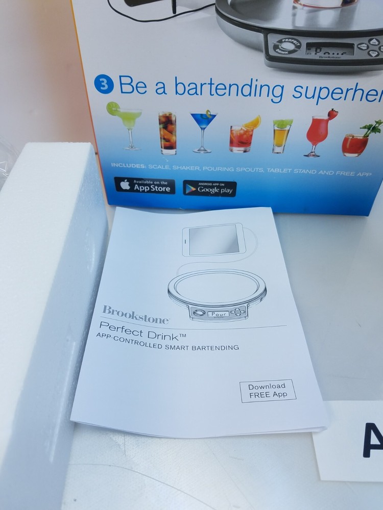 Brookstone Perfect Drink App-Controlled Smart Bartending Cocktail Scale