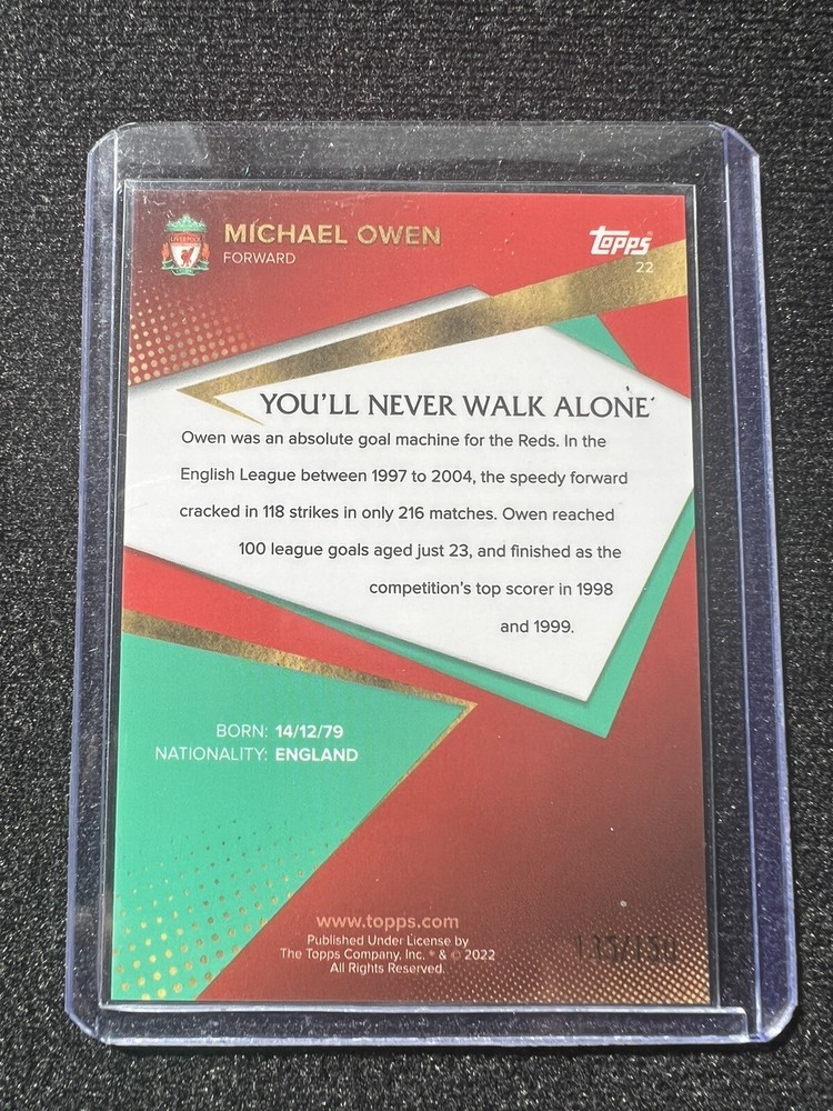 Michael Owen YNWA Liverpool Parallel /150