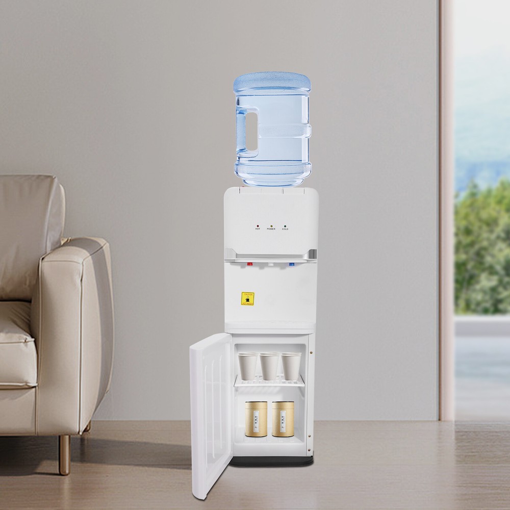 Hot&Cold&Warm Water Cooler Top Loading Water Dispenser – White, Holds 5 Gallon