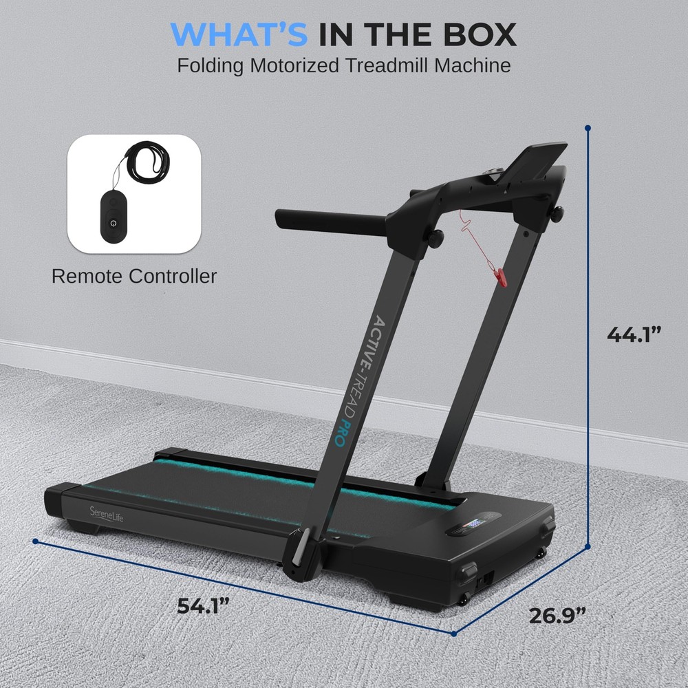 SereneLife 2-in-1 Walking Pad Riser Treadmill with Remote Control LED Display