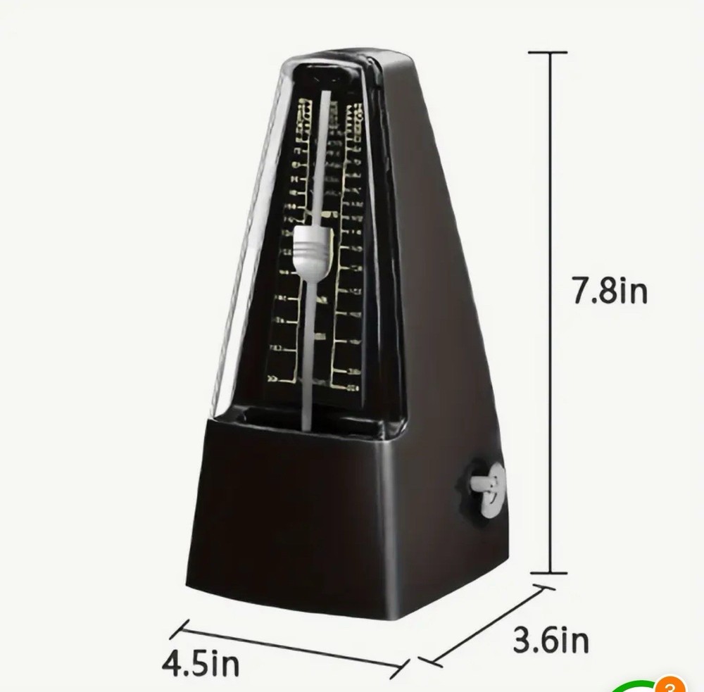 Premium Mechanical Metronome, PVC, Black
