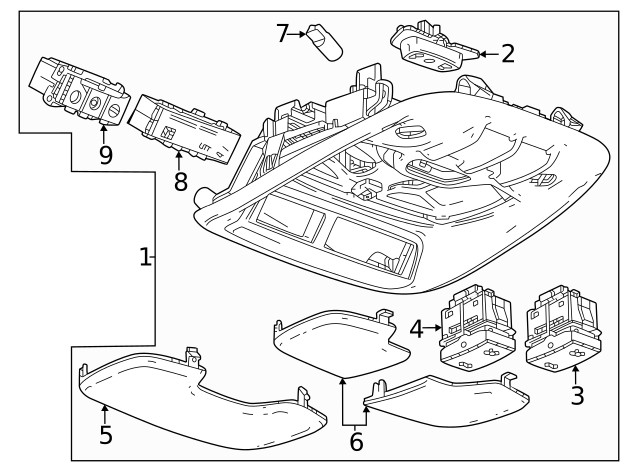 Genuine GM Overhead Console 85558639