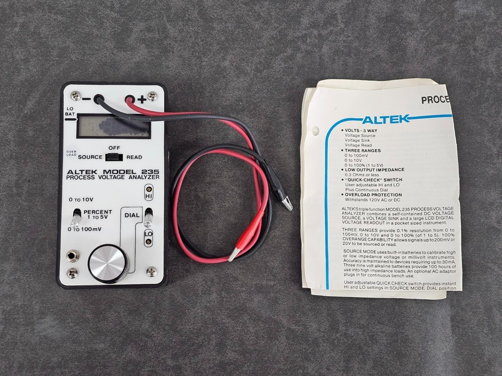 Altek Model 235 Process Voltage Anaylzer UNTESTED