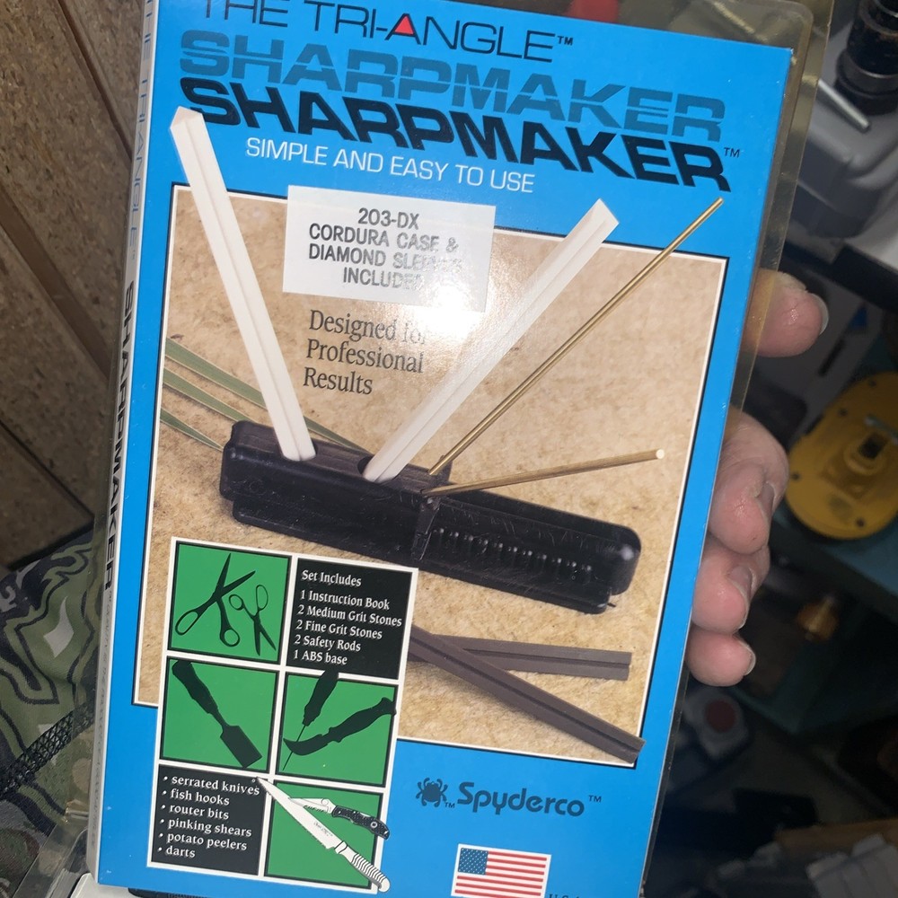 Spyderco Tri-Angle Sharpmaker Kit Knife Sharpening System Vintage Used Nice