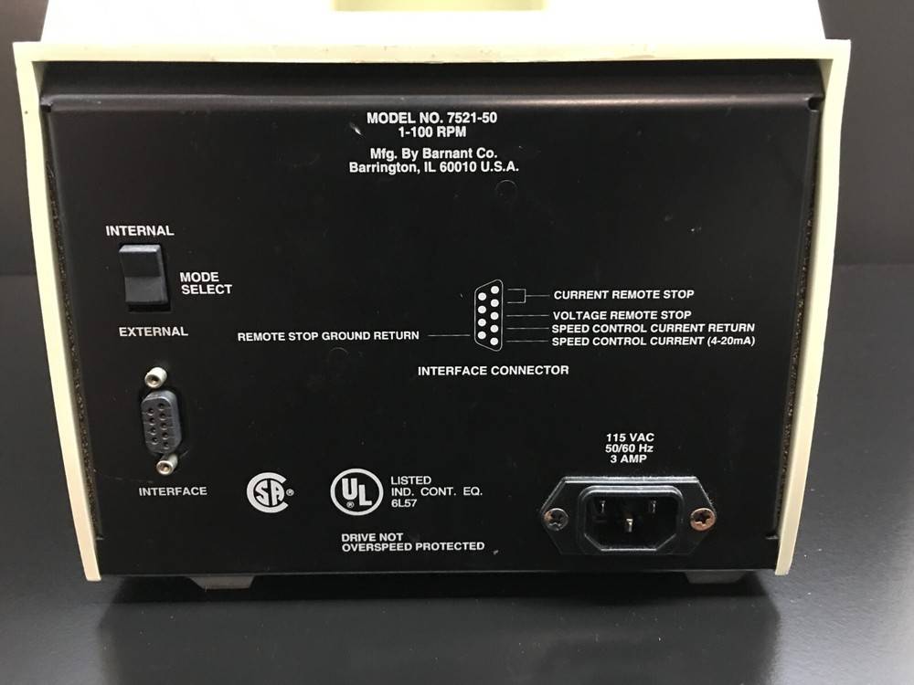 Cole Parmer Masterflex Console Drive Model 7521-50 With Pump Head 7519-10